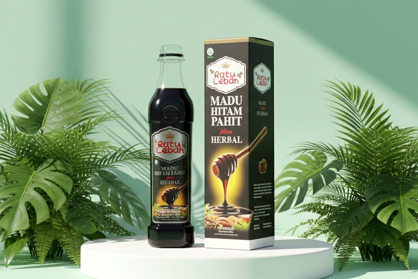 Ratu Lebah Madu Hitam Pahit Plus Herbal